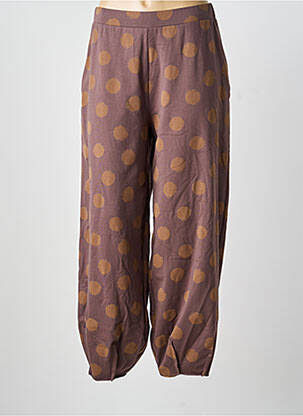 Pantalon large taille normale taille normale marron KEDZIOREK femme