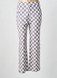 Pantalon droit tissage popeline taille normale blanc RATS & BANANAS femme