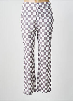 Pantalon droit tissage popeline taille normale blanc RATS & BANANAS femme