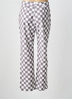 Pantalon droit tissage popeline taille normale blanc RATS & BANANAS femme