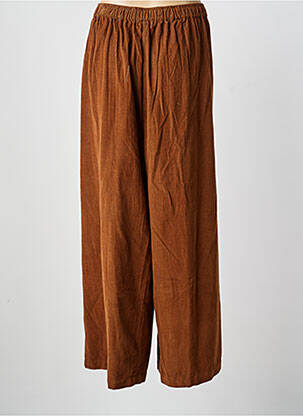 Pantalon large poches taille normale marron ORIENTIQUE NATURALLY femme