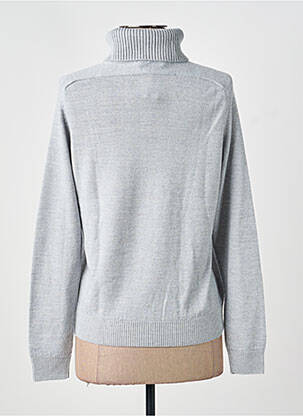 Pull col roulé coupe cintrée manches longues gris ESCORPION femme