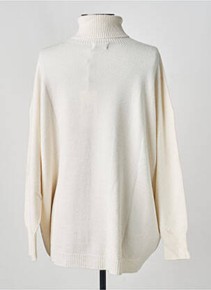 Pull col roulé manches longues manches longues beige MAX & ENJOY femme