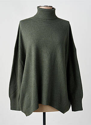 Pull col roulé manches longues manches longues vert MAX & ENJOY femme