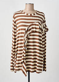 T-shirt manches longues manches longues marron URBAN BY ALEMBIKA femme