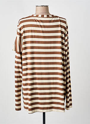 T-shirt manches longues manches longues marron URBAN BY ALEMBIKA femme