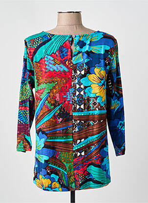 T-shirt manches 3/4 manches 3/4 bleu ORIENTIQUE NATURALLY femme
