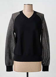 Pull coupe cintrée manches longues noir ESCORPION femme