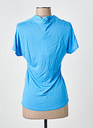T-shirt col v manches courtes bleu MADE IN SENS femme