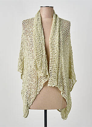 Gilet manches longues manches 3/4 vert clair BLEU MANDARINE femme