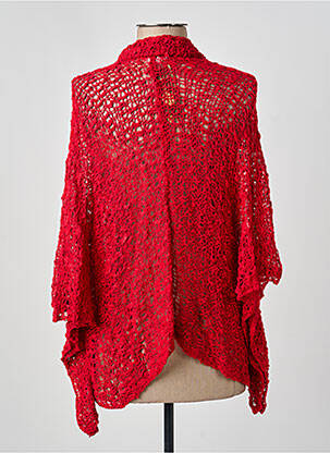 Gilet manches longues manches 3/4 rouge BLEU MANDARINE femme