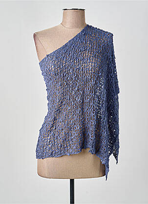 Top coupe cintrée sans manche bleu clair BLEU MANDARINE femme