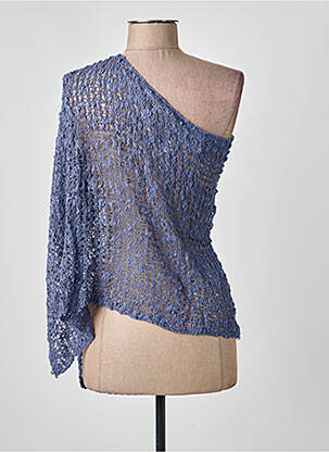 Top coupe cintrée sans manche bleu clair BLEU MANDARINE femme