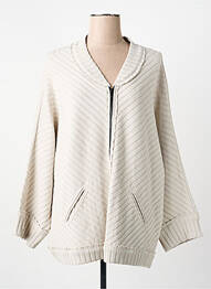 Veste casual fermeture zippée sur le devant beige KEDZIOREK femme