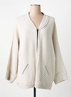Veste casual fermeture zippée sur le devant beige KEDZIOREK femme