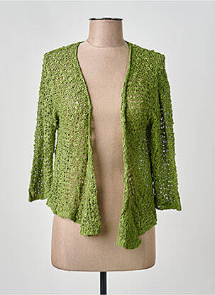 Gilet manches longues vert BLEU MANDARINE femme