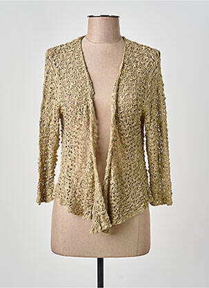 Gilet manches longues vert BLEU MANDARINE femme