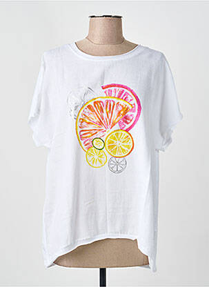 T-shirt blanc ORIENTIQUE NATURALLY femme