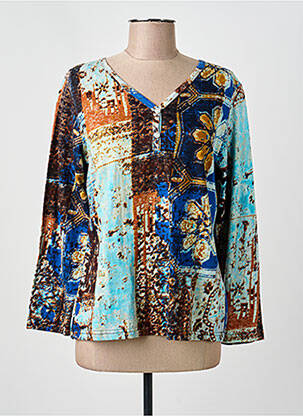 T-shirt bleu ORIENTIQUE NATURALLY femme