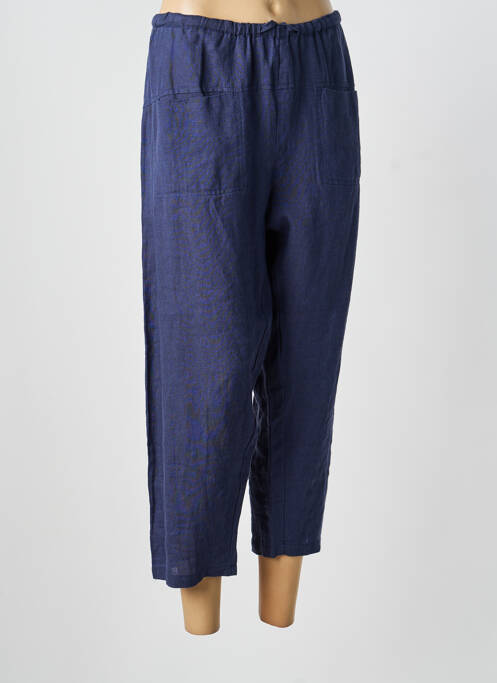 Pantalon 7/8 taille élastique taille normale bleu ORIENTIQUE NATURALLY femme