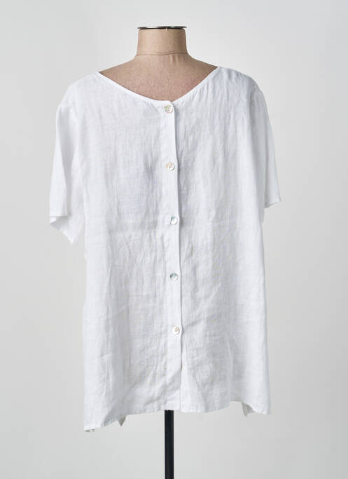 Blouse manches courtes manches courtes blanc KEDZIOREK femme