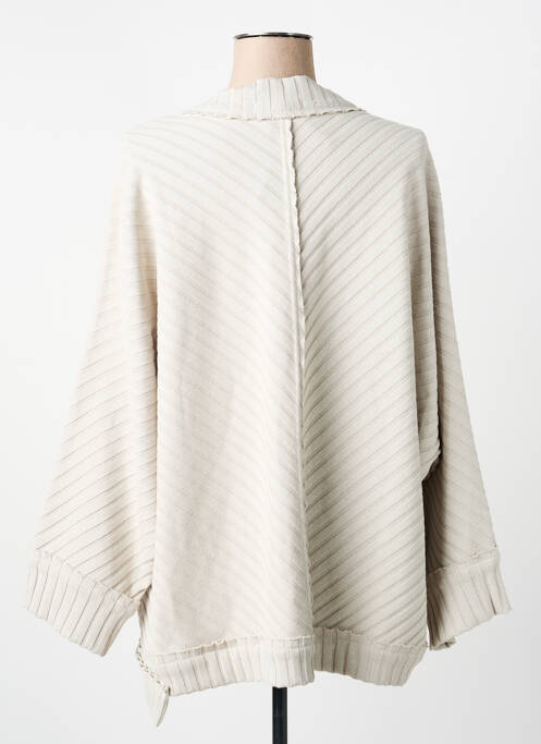 Veste casual fermeture zippée sur le devant beige KEDZIOREK femme