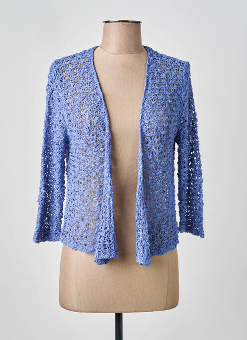 Gilet manches longues bleu BLEU MANDARINE femme