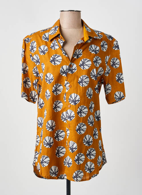 Chemise manches courtes orange KALIYOG homme
