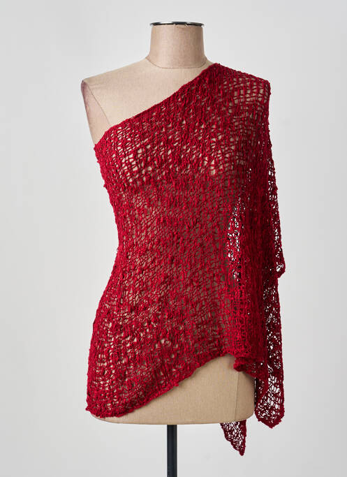 Top rouge fonce BLEU MANDARINE femme