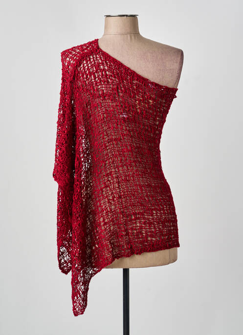 Top rouge fonce BLEU MANDARINE femme