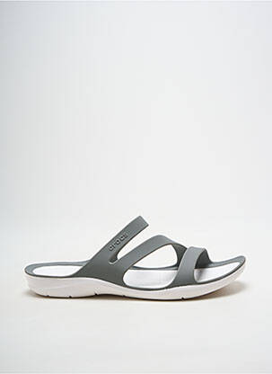 Mules/sabots bout ouvert talon plat jusqu'à 3cm gris CROCS femme