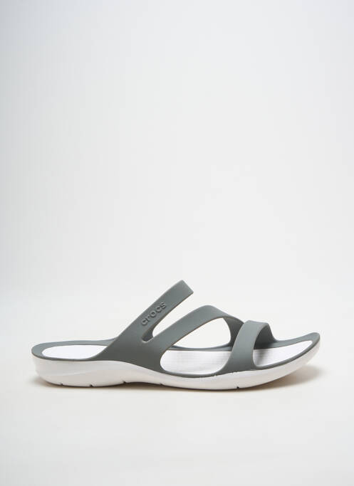Mules/sabots bout ouvert talon plat jusqu'à 3cm gris CROCS femme