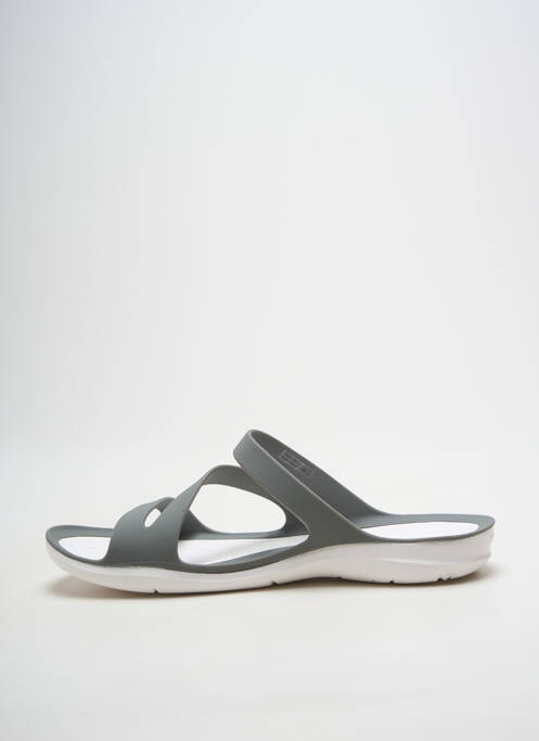 Mules/sabots bout ouvert talon plat jusqu'à 3cm gris CROCS femme