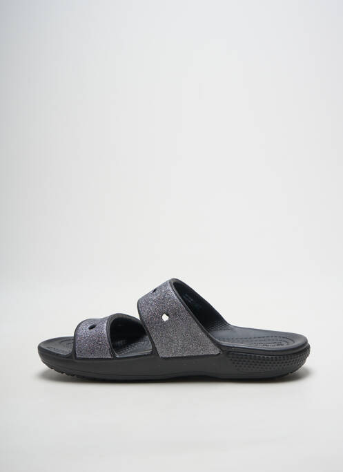 Mules/sabots bout ouvert talon plat jusqu'à 3cm argent CROCS femme