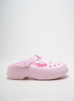 Mules/sabots talon de 4 à 6cm rose CROCS femme
