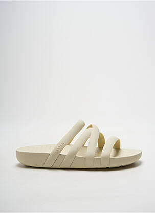Mules/sabots bout ouvert talon plat jusqu'à 3cm beige CROCS femme