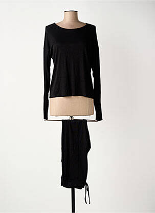 Ensemble pantalon manches longues noir COULEURS DU TEMPS femme