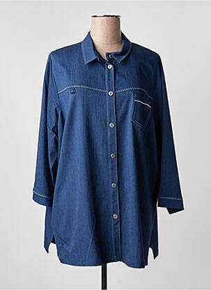 Veste casual coupe droite bleu GUY DUBOUIS femme