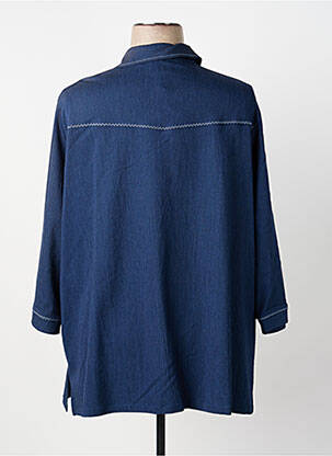 Veste casual coupe droite bleu FRANCE RIVOIRE femme