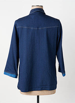 Veste casual coupe droite bleu FRANCE RIVOIRE femme
