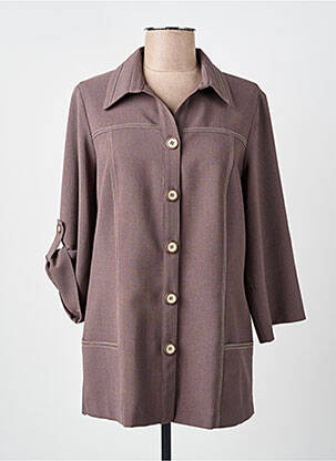 Veste casual coupe droite marron IMPULSION femme