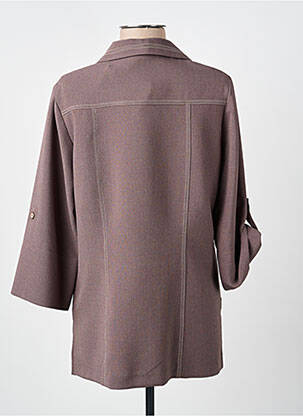 Veste casual coupe droite marron GUY DUBOUIS femme