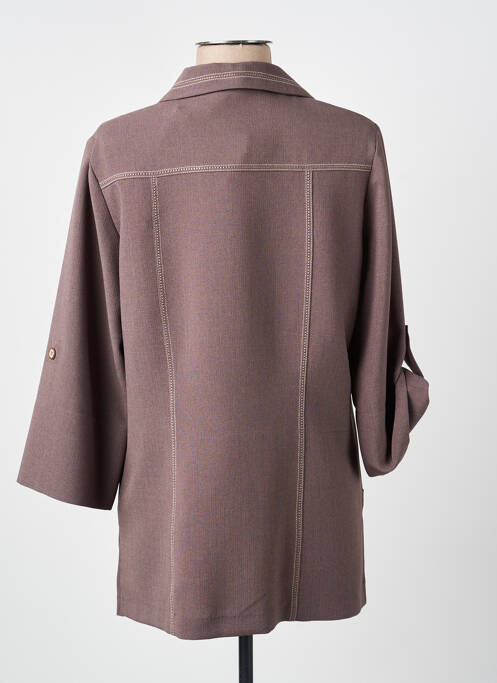 Veste casual coupe droite marron IMPULSION femme