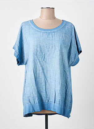 Top manches courtes manches courtes bleu COULEURS DU TEMPS femme