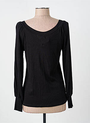 T-shirt manches longues manches longues noir COULEURS DU TEMPS femme