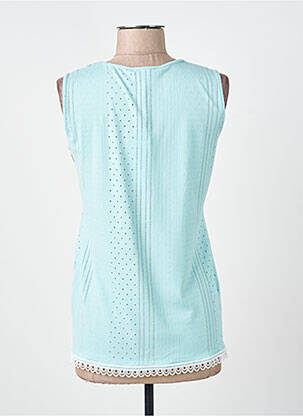 Top imprimé fantaisie sans manche bleu GREGORY PAT femme