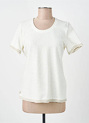 T-shirt coupe droite manches courtes blanc GREGORY PAT femme