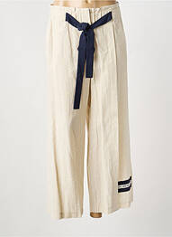 Pantalon large tissage popeline taille normale beige MERI & ESCA femme