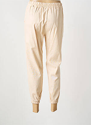 Pantalon droit stretch taille normale beige COULEURS DU TEMPS femme