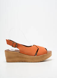 Sandales/nu pieds talon compensé talon de 4 à 6cm orange BUENO femme